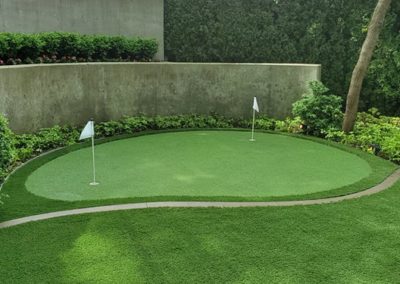 putting green with artificial grass
