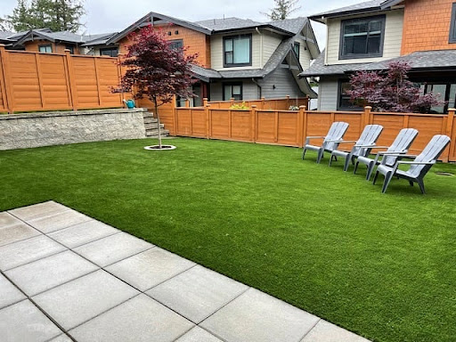 Artificial Grass with Paving Stones