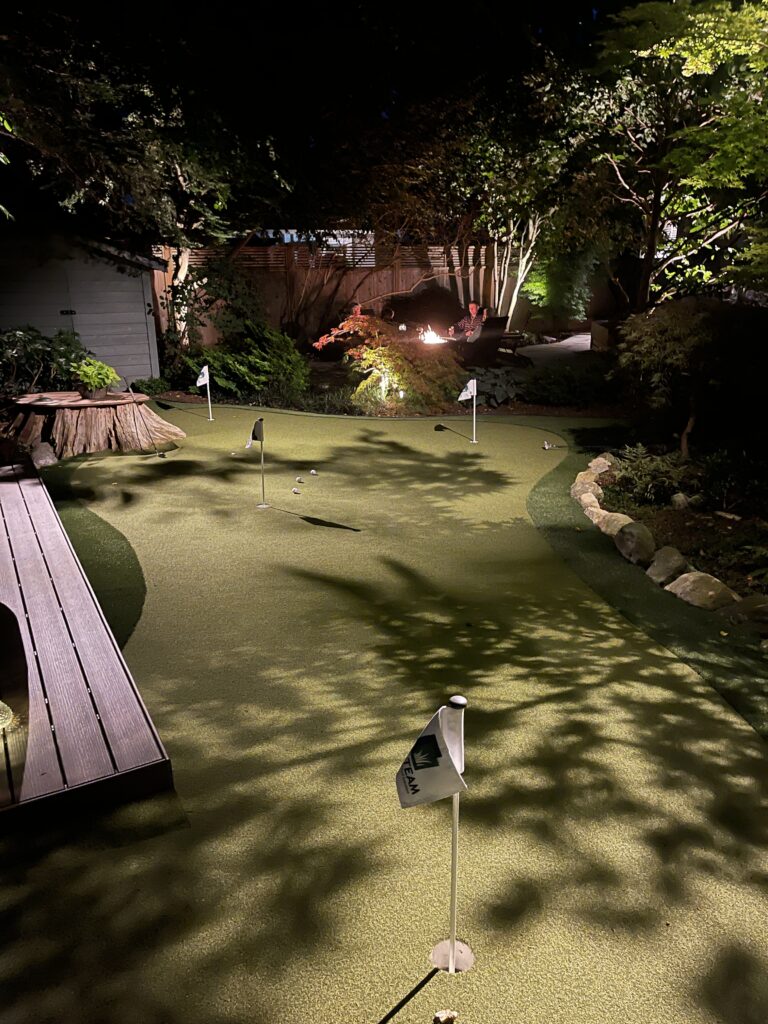 Backyard landscape lighting in Vancouver